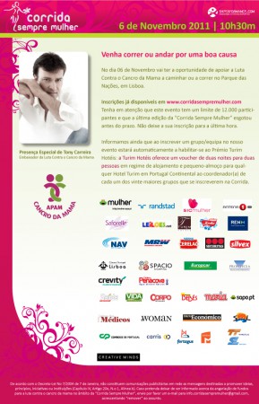 Corrida Sempre Mulher 06 de Novembro de 2011 Lisboa